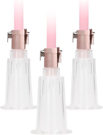 Набір для відсмоктування молока SHOTS PMP024ROS Klitoris & Nippelpumpenset, середній - Рожеве золото