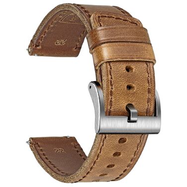 Шкіряний вінтажний ремінець для годинника Horween зі швидким This-затискачем, натуральна шкіра, 24 мм