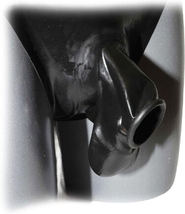 Латексний шланг з фронтальним отвором та мошонкою, розмір XL