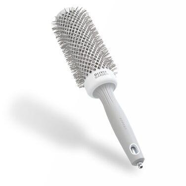 Професійна кругла щітка для укладки волосся Olivia Garden Expert Blowout Speed, 45 мм, біло-сіра