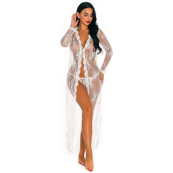Комплекти спідньої білизни GMDNS для жінок, великі розміри, сексуальні нічні сукні для спокусливої ночі (білий, XXL)