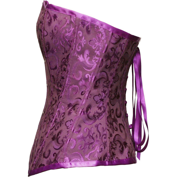 Бюстгальтер корсет Daen Brocade з лілового брокату XXL (Bslingerie®)