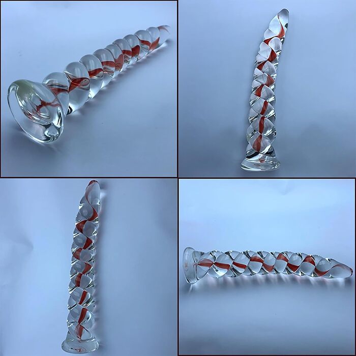 Набір анальних пробок зі скла ScreaAss 4 Stile: комплект з 4 анальних пробок, кристалічне скло, G-точка, масажер простати, для жінок та чоловіків