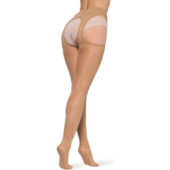 Шосточки BANANAU 20 Den з відкритим промером, мереживо, S, Daino