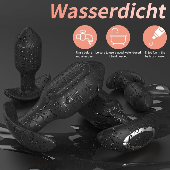 Набір силіконових анальних простатових масажерів Yivans для пар, 10 режимів вібрації, керування через додаток