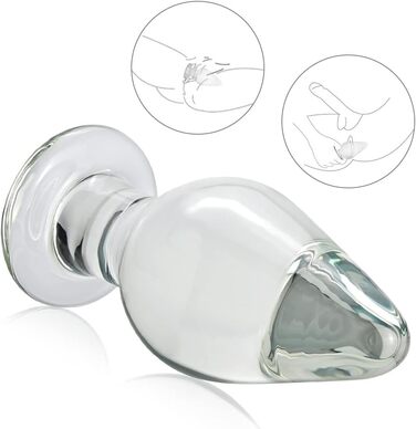 Анальний плагін SXOVO Glas, 7,34 см, анальний розширювач, секс-іграшка, дилдо для чоловіків та жінок, прозорий колір