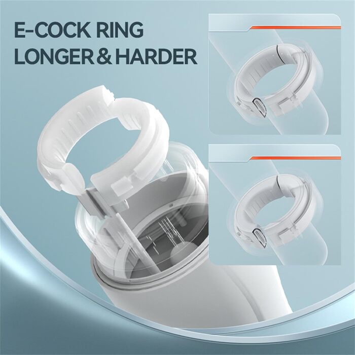 Масажер для чоловіків з нагріванням, 4 режими всмоктування, 10 вібрацій, чорний