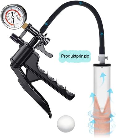 Вакуумний пристрій для розтягування крайньої плоті (пеніс-насос) з манометром - для чоловіків