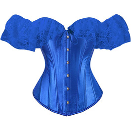 Жіночий корсет-корсетний пояс, бюстгальтер, корсетний топ, спідниця-корсет, білизна, корегуюча спідниця для повних грудей, корсетний топ великих розмірів, шнурівка, блакитний, M