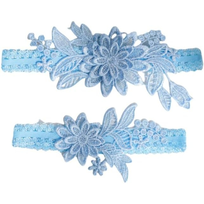 Жінські мереживні стрічки-тримачі для панчіх YUEKOPOU. Весільні стрічки-тримачі, 1 пара. Ідеально для вечірки, косплею, прому.