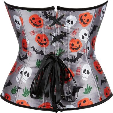 Жіночий корсет ADELCE з квітковим принтом, сірий, 4XL, вінтажний стиль, для створення сексуального образу