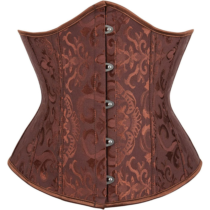 Корсет Sxybox для під грудьми, шнурівка, корсаж, бюстгальтер, для Хелловіну та карнавалу (S, Коричневий)