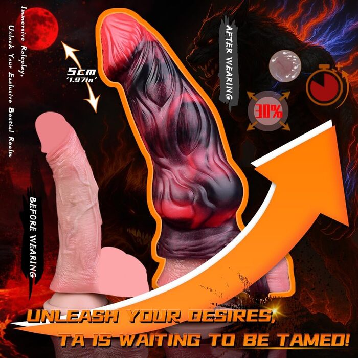 Реалістична вібруюча секс-іграшка для чоловіків: пеніс-манжета з кільцем, збільшувач пеніса, силікон (L)