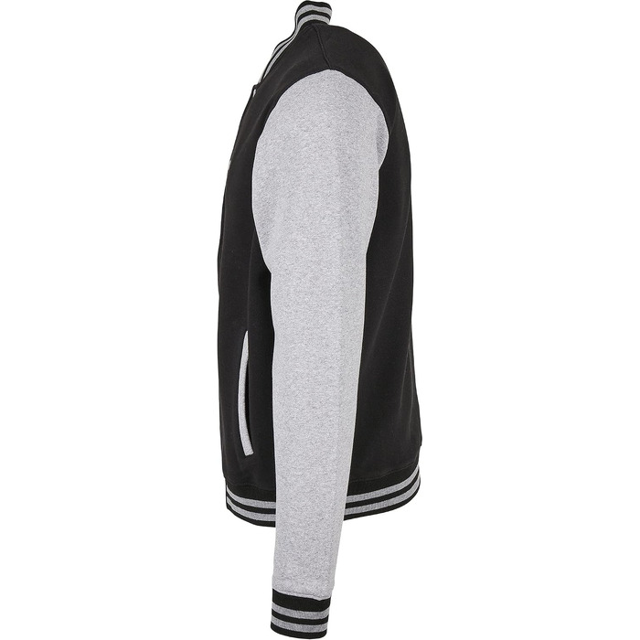 Чоловічий бомбер Build Your Brand Bb004-basic College Jacket, чорно-білий