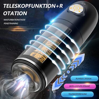 Електричний мастурбатор для чоловіків з 9 режимами та реалістичною вагіною, білий