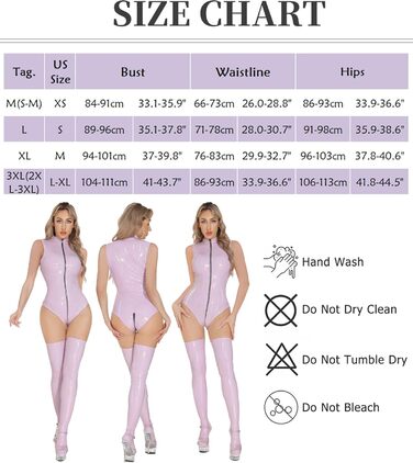 Сліп-боді FEOYA з металевим блиском для жінок, лакована шкіра, вініл, скінні, боді для косплею та клубів (B світло-фіолетовий, M)