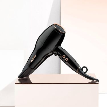 Професійний фен для волосся BaByliss Pro Power 2300W з іонізацією, AC-двигуном та антифриз-ефектом, чорний, D5245E EU