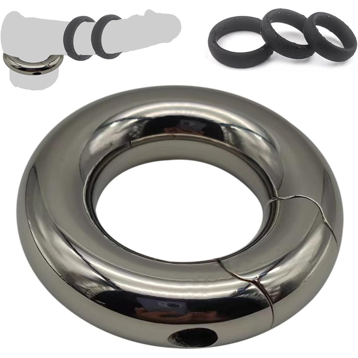 Кольце для яєчок з силікону, 3 розміри, сталь, для чоловіків, покращення ерекції, сексуальні іграшки