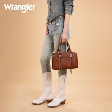 Жіноча сумка-клатч Wrangler у стилі вестерн, вінтажний гаманець з ручкою, коричневий