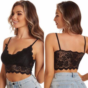 Трусики-бра бюстгальтер з мереживом Duufin, 5 шт. для жінок та дівчат, кольори: рожевий, сірий, чорний, бежевий, білий (L-XL)