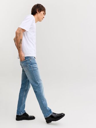 Чоловічі джинси Jack & Jones JJICLARK Regular fit, синій денім, 34W / 32L