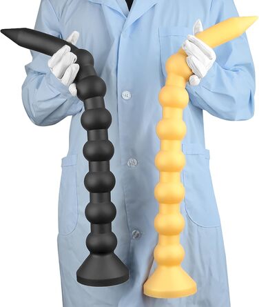 Анальний дилататор Cafurey 60 см з 7 кульками, м'який силікон, для жінок та чоловіків (золотий)