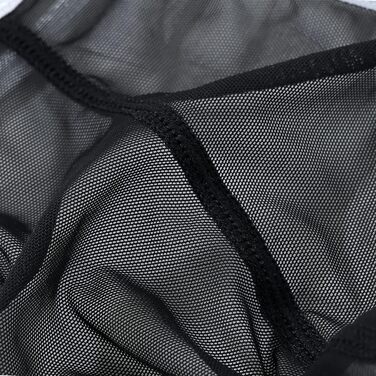 Чоловіча прозора трусика-стрінги BIATWOWR - чорний колір, розмір XL. Зручні, дихаючі, з м'якого матеріалу.