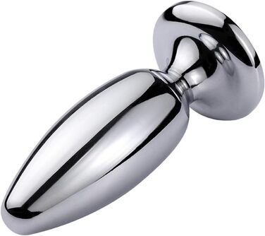 Анальний масажер Qodpxxi 3 Stile Extra Lang з металу з діамантовою основою. Стимуляція G-точки, масаж простати. Іграшки для дорослих, унісекс.