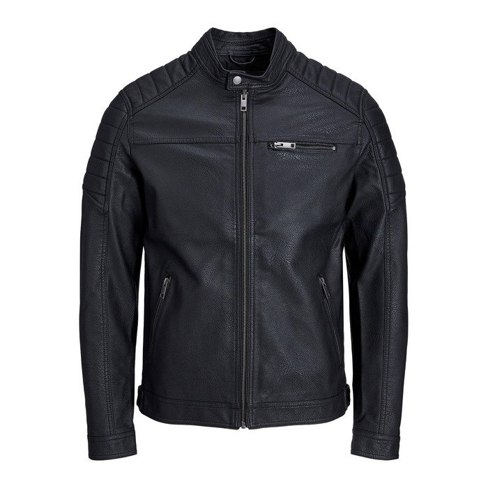 Чоловіча куртка Jack & Jones зі штучної замші, чорна, розмір 4XL