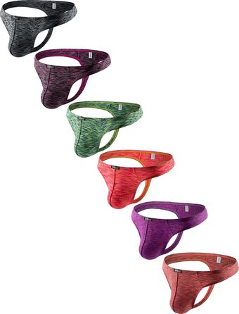 Танга чоловічі iKingsky, 6 шт. в упаковці, низька талія, швидковисихаючі, сексуальні, для чоловіків XXL