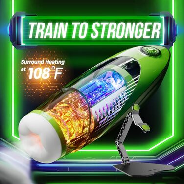 Електричний мастурбатор для чоловіків - бездротовий стакан з 10 режимами, телескопічною функцією та нагрівом 42°C