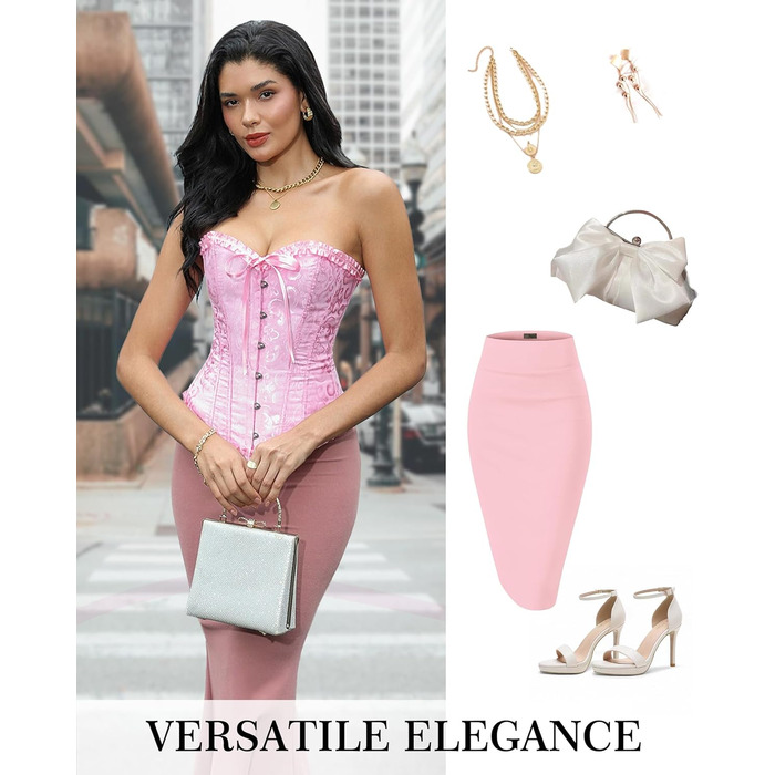 Корсет для жінок - бюстєль-корсет, чорний, розмір M - талія, формування фігури, повний бюст