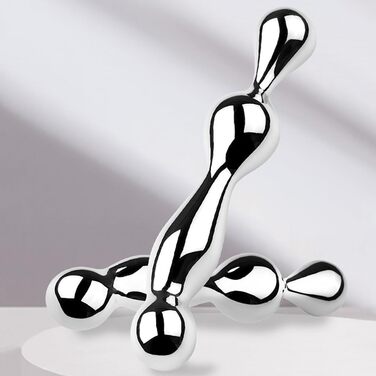 Анальний стимулятор SMGKB з нержавіючої сталі - подвійний дилда для жінок, чоловіків та пар. Стимулятор G-точки, анальні кулі. Інтимні іграшки для дорослих