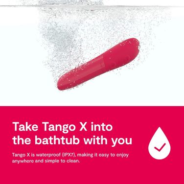 We-Vibe Tango X Bullet Вібратор для жінок, 8 режимів, водонепроникний, блакитний (Вишнево-червоний)