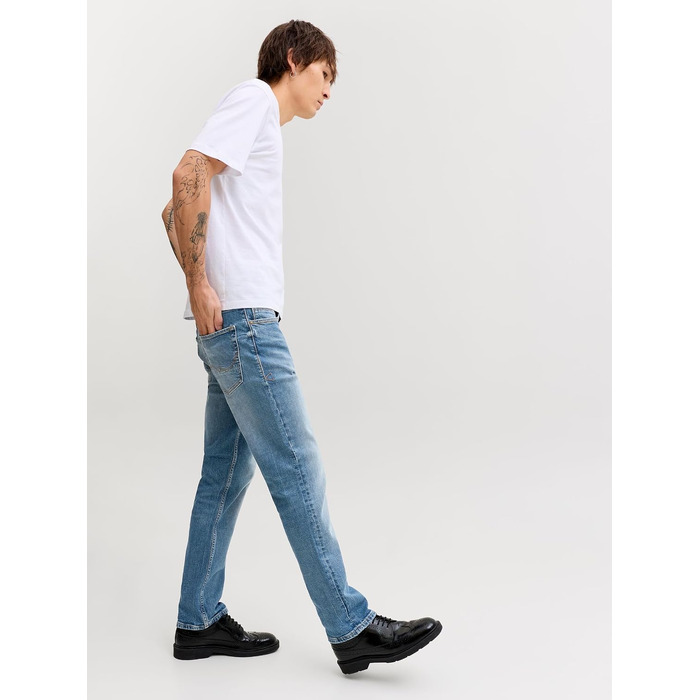 Чоловічі джинси Jack & Jones JJICLARK Regular fit, синій денім, 34W / 32L