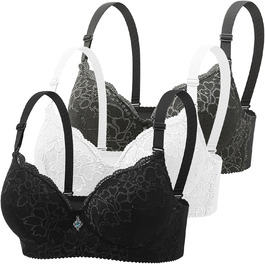 колір: j14# набір з 3 бюстгальтерів з класичної мереживної тканини для жінок