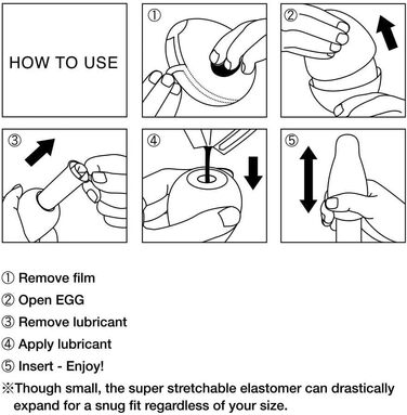TENGA EGG Easy Beat - чоловічий мастурбатор з 6 внутрішніми структурами та 6 одноразовими оболонками (Classic)