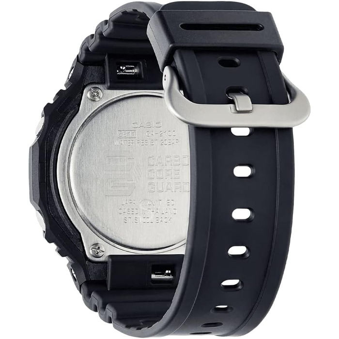 Чоловічий годинник G-Shock GA-2100 Carbon чорний, стійкий до ударів, смола — CA.GA-2100-1A1ER