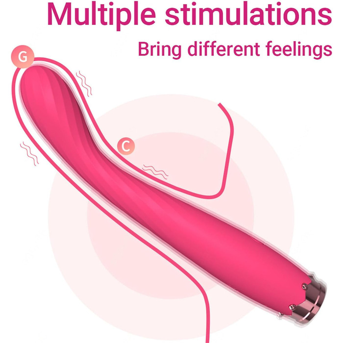 Вібратор для жінок G-Spot Dildo Rabbit Vibrator з 10 режимами вібрації, рожевий