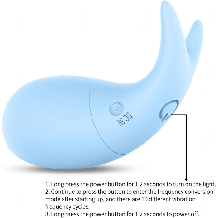 Вібратор з дистанційним керуванням та додатком, 10 режимів, для жінок, портативний, G-Spot, для пар (блакитний)