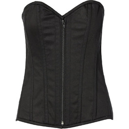 Корсет Daisy Corsets чорний бавовняний з суцільними ребрами жорсткості, розмір 6X