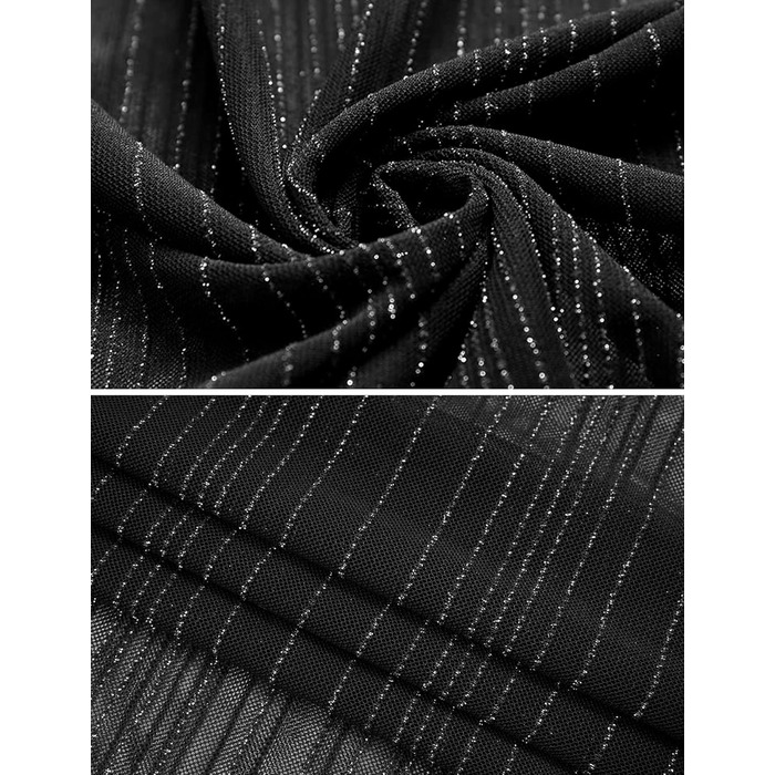 Чоловіча футболка AIEOE з блискучим дизайном - дихаюча клубна футболка з сітки, чорна