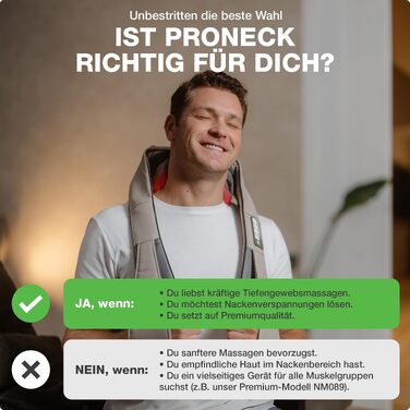 Бездротовий масажер для шиї та плечей DONNERBERG Proneck: Shiatsu та глибокий масаж, бежевий