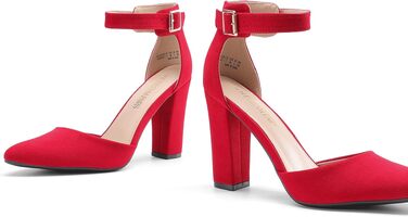 Жіночі туфлі-човники Dream Pairs з закритим носком, червоні, розмір 41.5 EU