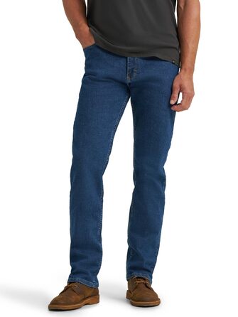 Чоловічі джинси Wrangler Authentics Regular Straight Fit, темно-синій колір Dark Stonewash