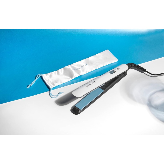 Випрямляч для волосся Remington Shine Therapy S8550 з керамічним покриттям, аргановою олією та вітаміном E, LCD-дисплей, 150-230°C
