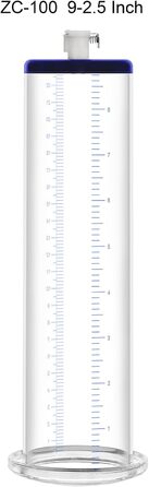 Аксесуари для пеніс-помпи LZYLWC з лазерним гравіюванням розмірів - комплект для апгрейду та заміни, циліндр пеніс-помпи з акрилу для збільшення пеніса та ерекції (D/9*2.5inch)