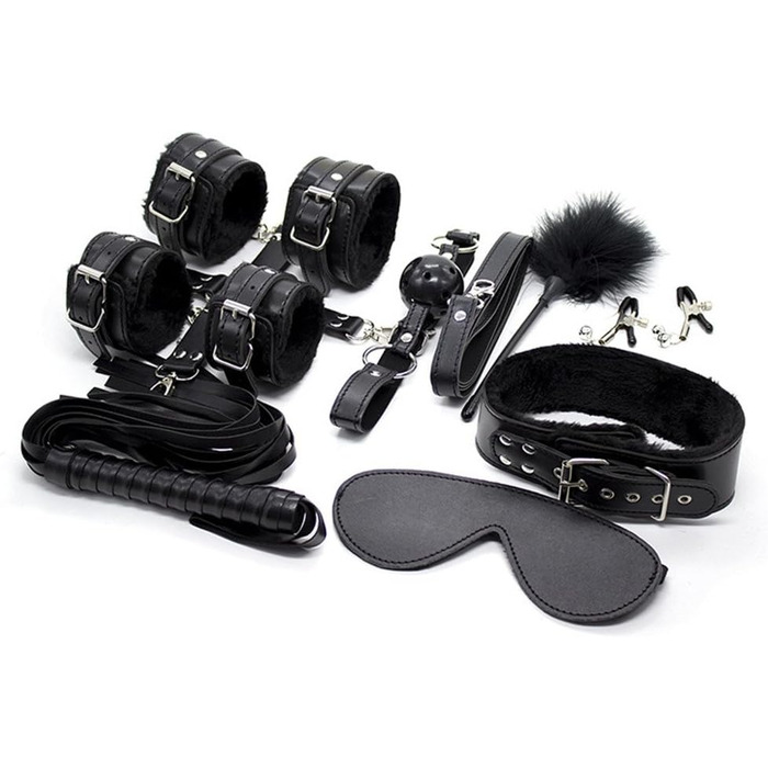 Набір для БДСМ: 11 предметів, фетрове ув'язнення, іграшки для дорослих