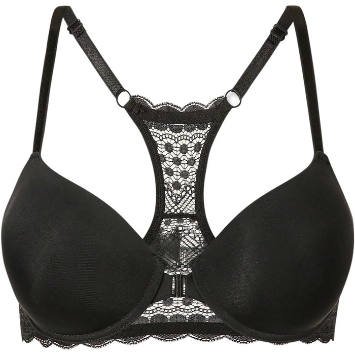 Чорний бюстгальтер GORGLITTER з кісточками, push-up, мереживо, бюстгальтер бра, 85D
