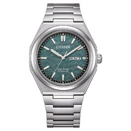 Чоловічий кварцовий годинник Citizen Analog 32028114 зеленого кольору, 39.5 мм